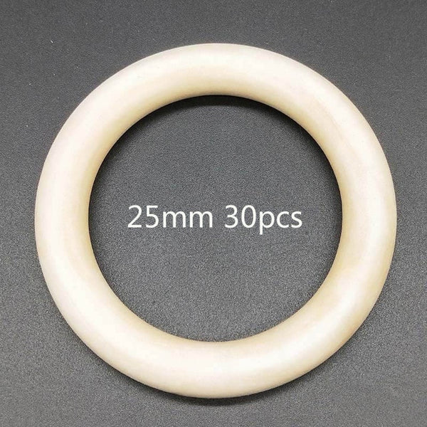 DIY 15-75mm Wooden Beads Cheap Connectors Circles Rings Beads Natural Wood Lead-Free Beads for Necklace Bracelet Jewelry Making