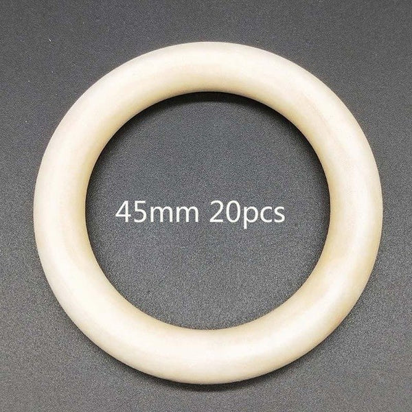 DIY 15-75mm Wooden Beads Cheap Connectors Circles Rings Beads Natural Wood Lead-Free Beads for Necklace Bracelet Jewelry Making