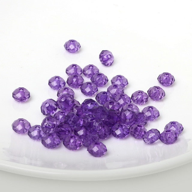 6/8/10/12mm Diy AB Color Loose Spacer Glass Beads Transparent Colors Rondelle Austria Faceted Crystal Beads For Jewelry Making