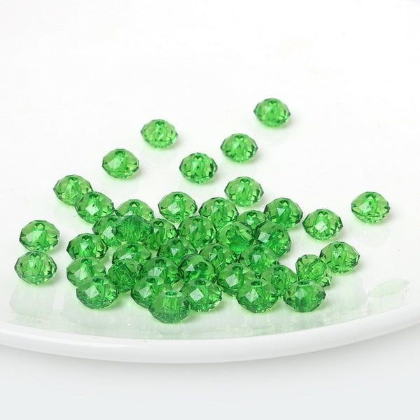6/8/10/12mm Diy AB Color Loose Spacer Glass Beads Transparent Colors Rondelle Austria Faceted Crystal Beads For Jewelry Making
