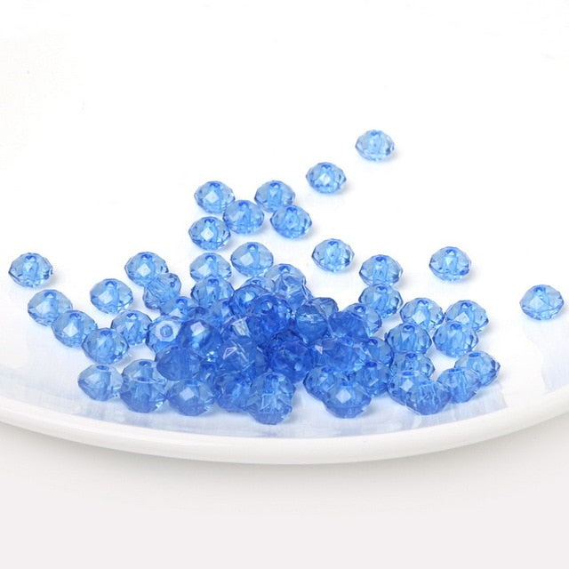 6/8/10/12mm Diy AB Color Loose Spacer Glass Beads Transparent Colors Rondelle Austria Faceted Crystal Beads For Jewelry Making