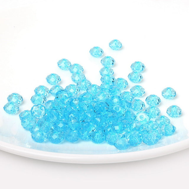 6/8/10/12mm Diy AB Color Loose Spacer Glass Beads Transparent Colors Rondelle Austria Faceted Crystal Beads For Jewelry Making