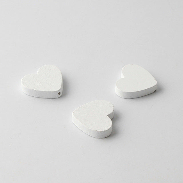 Natural Wooden Beads DIY 20x23mm Heart Shape Wooden Spacer Beads For Jewelry Making Pacifier Clip 30pcs/lot