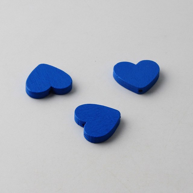 Natural Wooden Beads DIY 20x23mm Heart Shape Wooden Spacer Beads For Jewelry Making Pacifier Clip 30pcs/lot