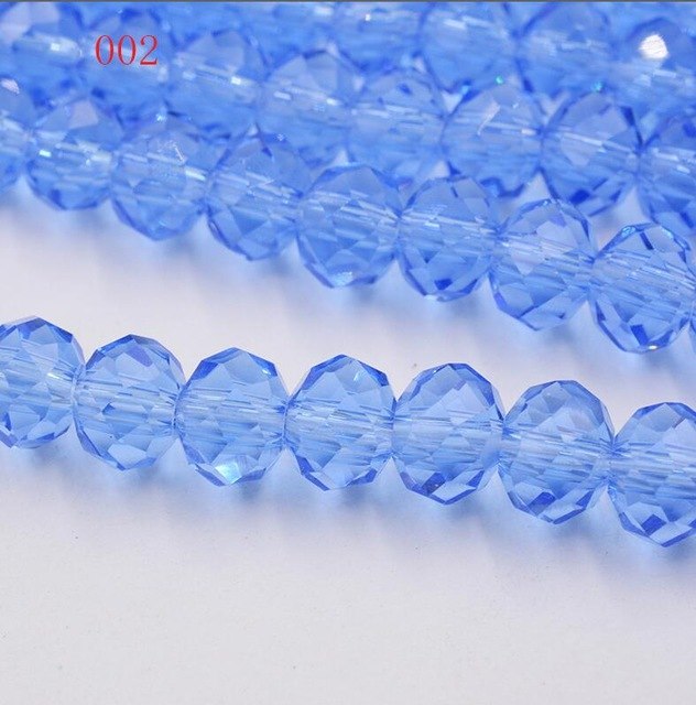 New!! 8MM 70pcs/lot Clear/Transparent Cut Faceted Glass Rondelle Stand Beads Strings Free Shipping Red/Purple/Pink/Blue