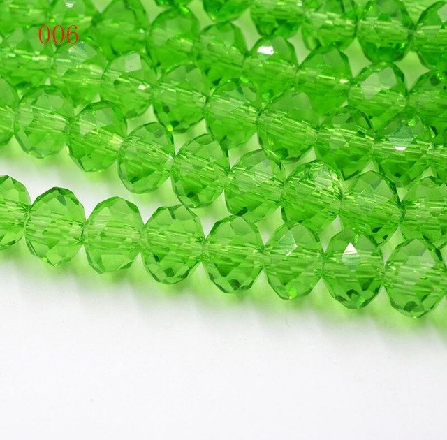 New!! 8MM 70pcs/lot Clear/Transparent Cut Faceted Glass Rondelle Stand Beads Strings Free Shipping Red/Purple/Pink/Blue