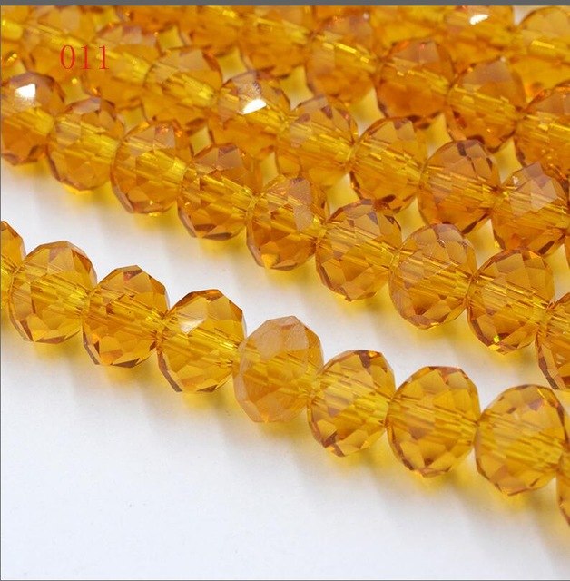 New!! 8MM 70pcs/lot Clear/Transparent Cut Faceted Glass Rondelle Stand Beads Strings Free Shipping Red/Purple/Pink/Blue