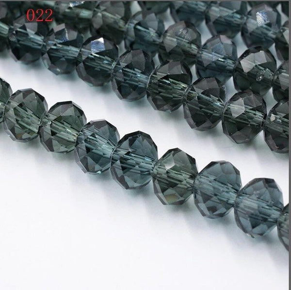 New!! 8MM 70pcs/lot Clear/Transparent Cut Faceted Glass Rondelle Stand Beads Strings Free Shipping Red/Purple/Pink/Blue