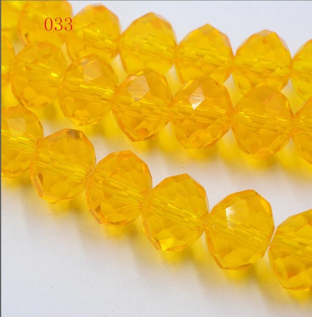 New!! 8MM 70pcs/lot Clear/Transparent Cut Faceted Glass Rondelle Stand Beads Strings Free Shipping Red/Purple/Pink/Blue