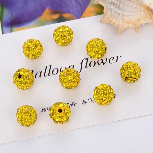 Hot 20Pcs 8 10mm Rhinestones Round Loose Beads For Bracelet Earrings DIY Crystal Ball Jewelry Making