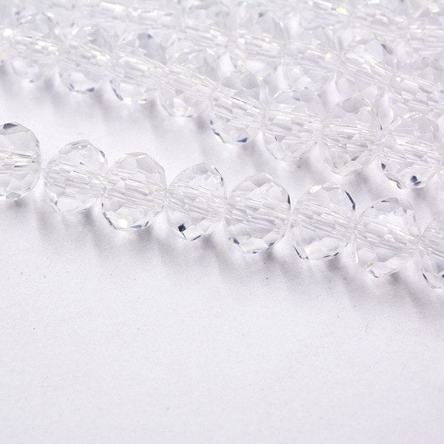 Black Color 8mm 70pcs Rondelle Austria faceted Crystal Glass Beads Loose Spacer Round Beads for Jewelry Making