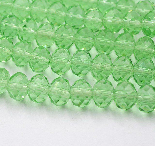 Black Color 8mm 70pcs Rondelle Austria faceted Crystal Glass Beads Loose Spacer Round Beads for Jewelry Making