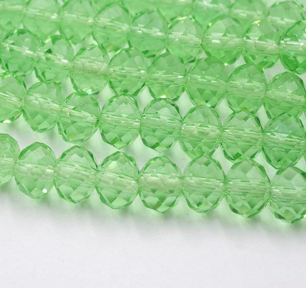 Black Color 8mm 70pcs Rondelle Austria faceted Crystal Glass Beads Loose Spacer Round Beads for Jewelry Making