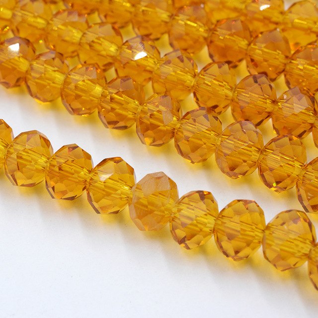Black Color 8mm 70pcs Rondelle Austria faceted Crystal Glass Beads Loose Spacer Round Beads for Jewelry Making
