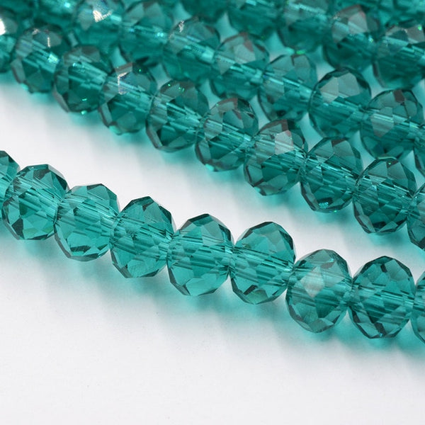 Black Color 8mm 70pcs Rondelle Austria faceted Crystal Glass Beads Loose Spacer Round Beads for Jewelry Making