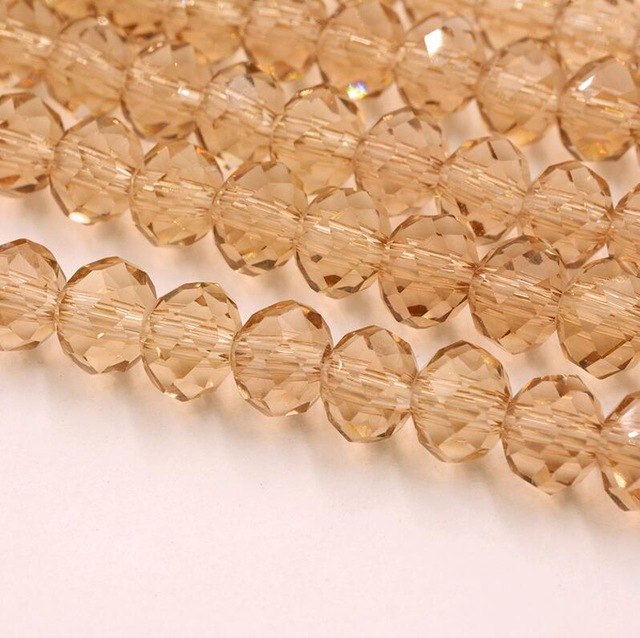 Black Color 8mm 70pcs Rondelle Austria faceted Crystal Glass Beads Loose Spacer Round Beads for Jewelry Making