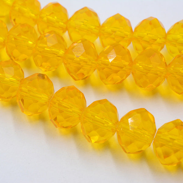 Black Color 8mm 70pcs Rondelle Austria faceted Crystal Glass Beads Loose Spacer Round Beads for Jewelry Making