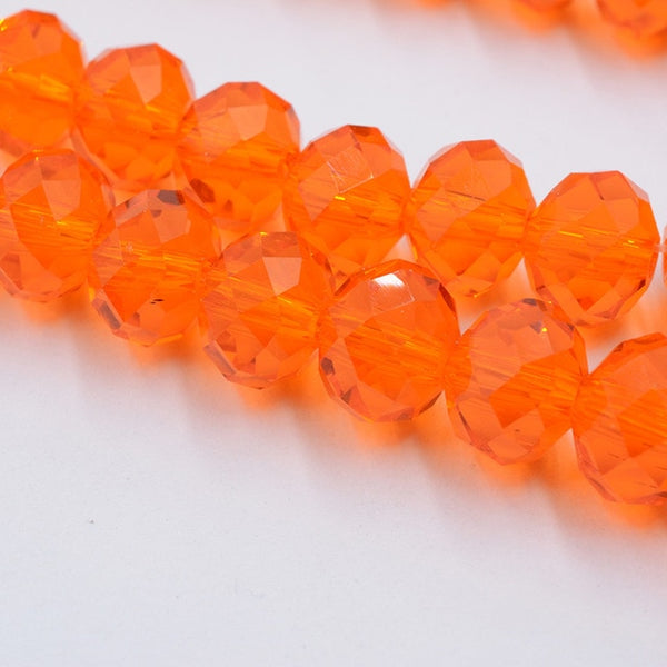 Black Color 8mm 70pcs Rondelle Austria faceted Crystal Glass Beads Loose Spacer Round Beads for Jewelry Making