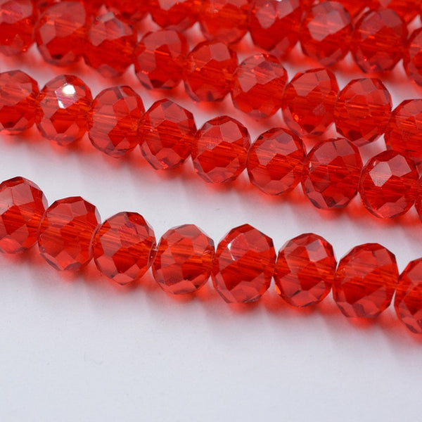 Black Color 8mm 70pcs Rondelle Austria faceted Crystal Glass Beads Loose Spacer Round Beads for Jewelry Making