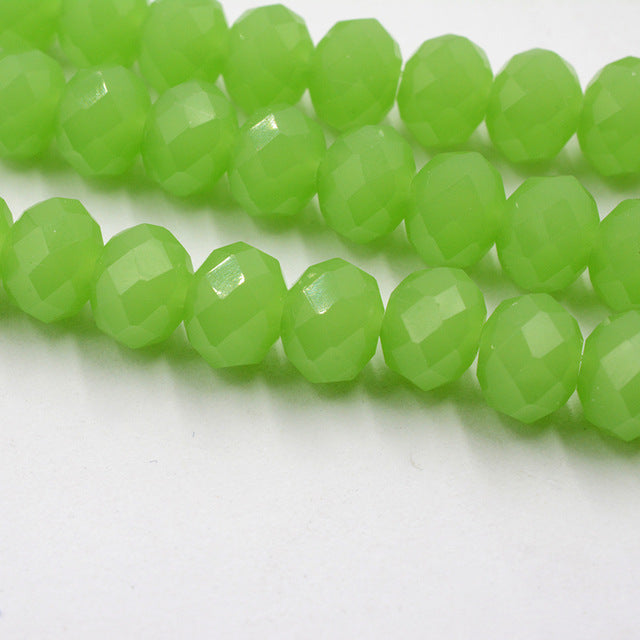 Black Color 8mm 70pcs Rondelle Austria faceted Crystal Glass Beads Loose Spacer Round Beads for Jewelry Making