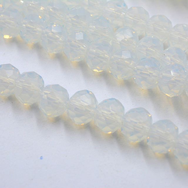 Black Color 8mm 70pcs Rondelle Austria faceted Crystal Glass Beads Loose Spacer Round Beads for Jewelry Making