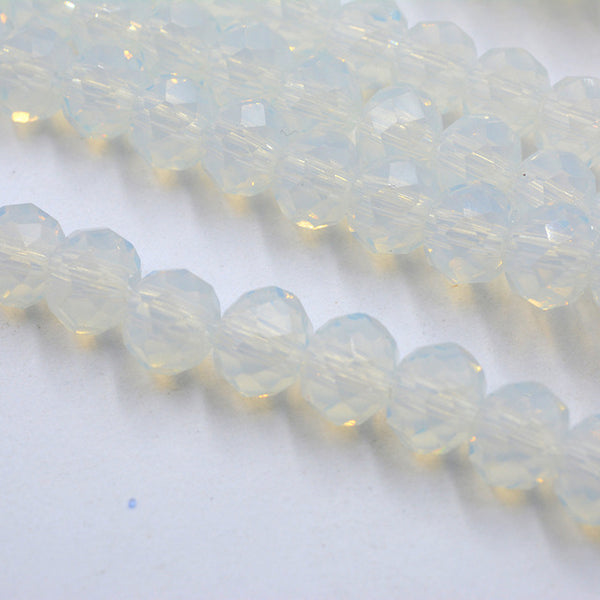 Black Color 8mm 70pcs Rondelle Austria faceted Crystal Glass Beads Loose Spacer Round Beads for Jewelry Making