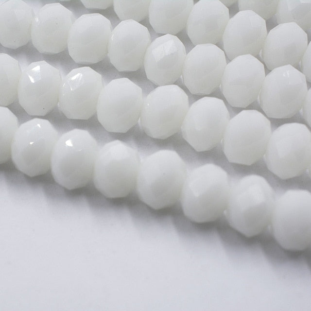 Black Color 8mm 70pcs Rondelle Austria faceted Crystal Glass Beads Loose Spacer Round Beads for Jewelry Making