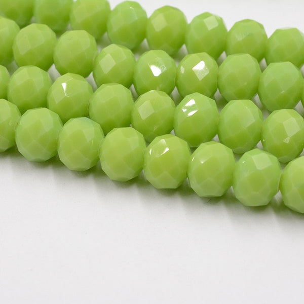 Black Color 8mm 70pcs Rondelle Austria faceted Crystal Glass Beads Loose Spacer Round Beads for Jewelry Making