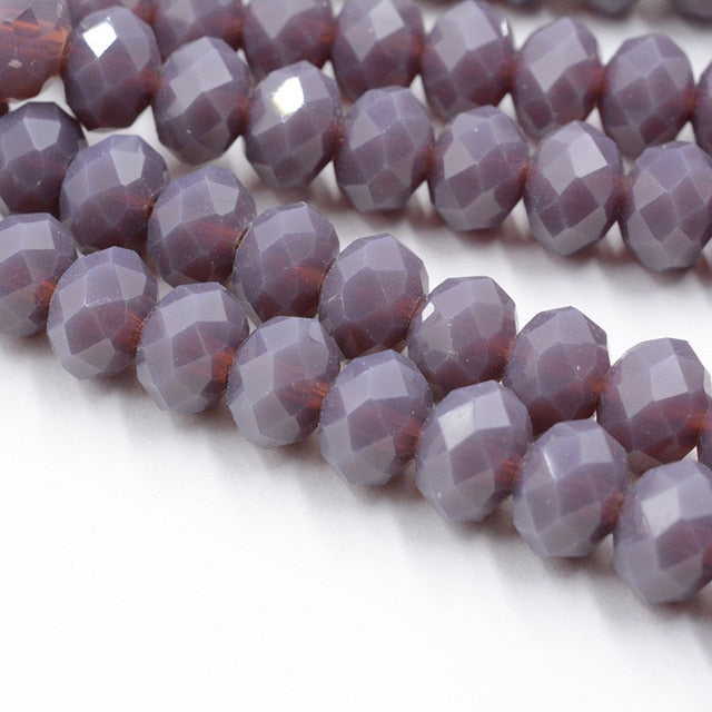 Black Color 8mm 70pcs Rondelle Austria faceted Crystal Glass Beads Loose Spacer Round Beads for Jewelry Making