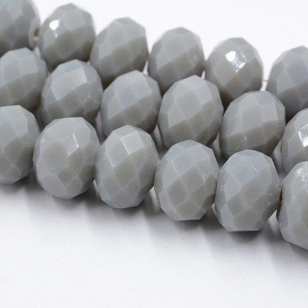 Black Color 8mm 70pcs Rondelle Austria faceted Crystal Glass Beads Loose Spacer Round Beads for Jewelry Making