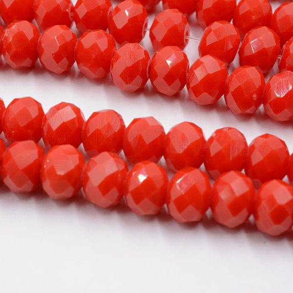 Black Color 8mm 70pcs Rondelle Austria faceted Crystal Glass Beads Loose Spacer Round Beads for Jewelry Making