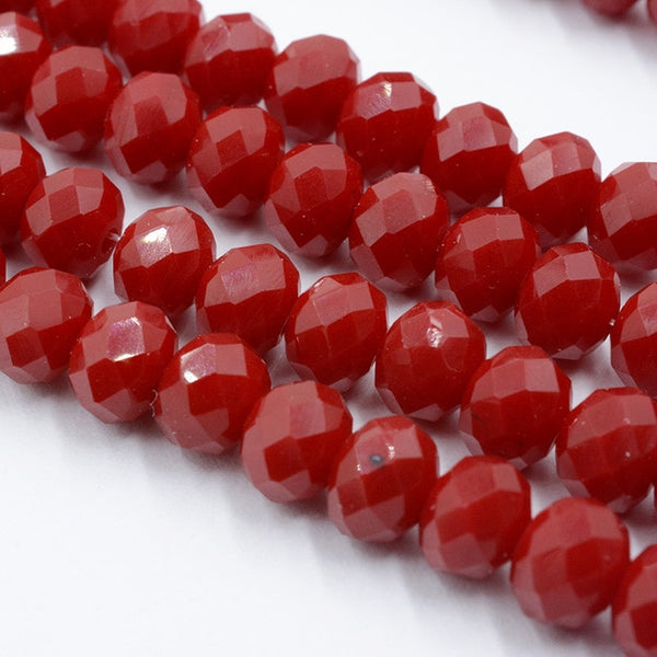 Black Color 8mm 70pcs Rondelle Austria faceted Crystal Glass Beads Loose Spacer Round Beads for Jewelry Making