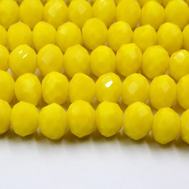 Black Color 8mm 70pcs Rondelle Austria faceted Crystal Glass Beads Loose Spacer Round Beads for Jewelry Making