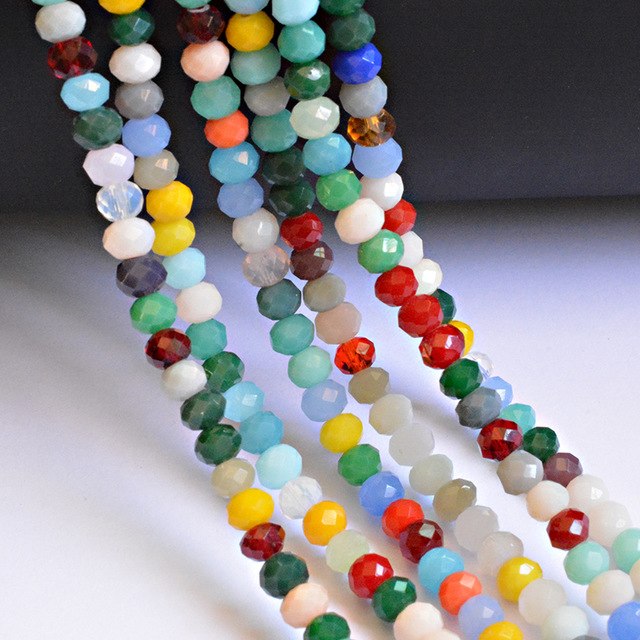 Black Color 8mm 70pcs Rondelle Austria faceted Crystal Glass Beads Loose Spacer Round Beads for Jewelry Making