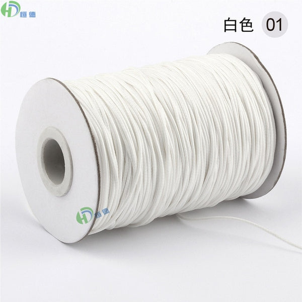 10METER Diy Handmade Wax Line Bracelet Rope Manufacturer Black  Jewelry Accessories Garment Accessories 1mm Environmentally