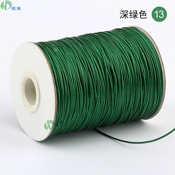 10METER Diy Handmade Wax Line Bracelet Rope Manufacturer Black  Jewelry Accessories Garment Accessories 1mm Environmentally