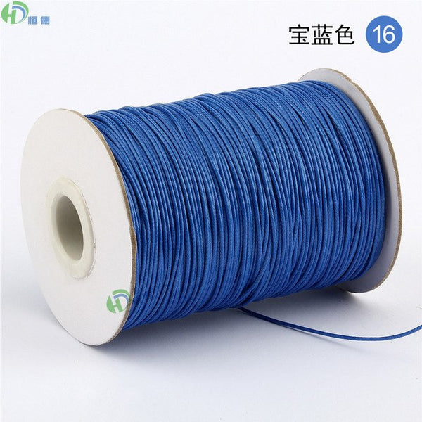 10METER Diy Handmade Wax Line Bracelet Rope Manufacturer Black  Jewelry Accessories Garment Accessories 1mm Environmentally