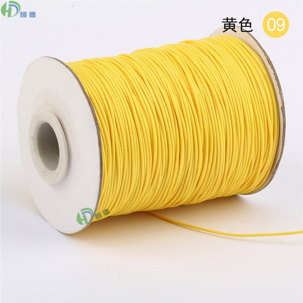 10METER Diy Handmade Wax Line Bracelet Rope Manufacturer Black  Jewelry Accessories Garment Accessories 1mm Environmentally