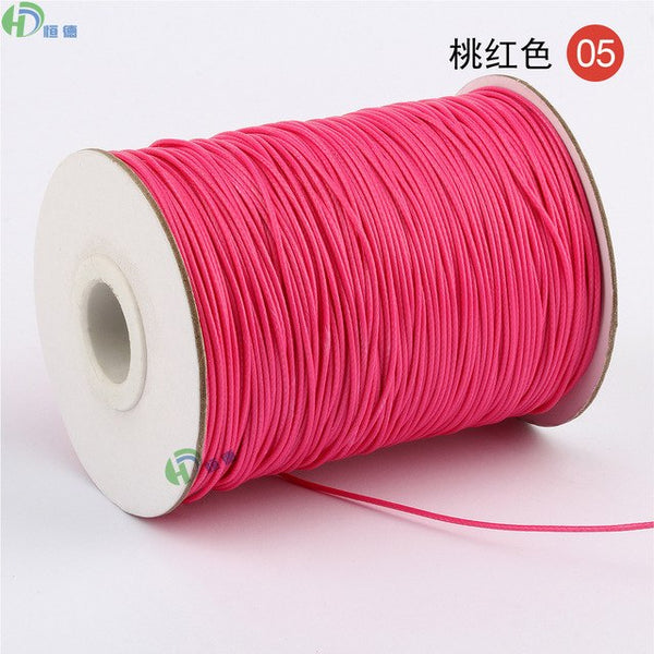 10METER Diy Handmade Wax Line Bracelet Rope Manufacturer Black  Jewelry Accessories Garment Accessories 1mm Environmentally