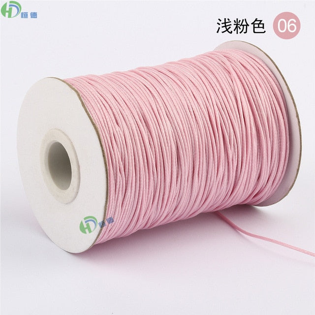 10METER Diy Handmade Wax Line Bracelet Rope Manufacturer Black  Jewelry Accessories Garment Accessories 1mm Environmentally