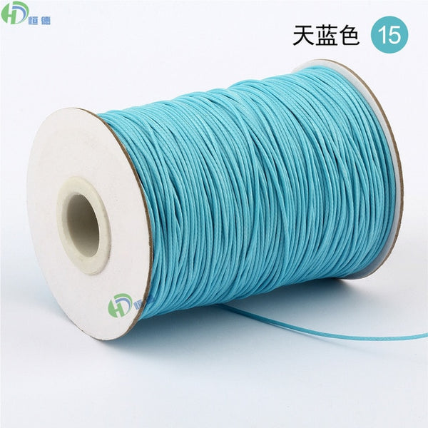 10METER Diy Handmade Wax Line Bracelet Rope Manufacturer Black  Jewelry Accessories Garment Accessories 1mm Environmentally