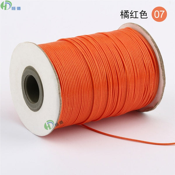 10METER Diy Handmade Wax Line Bracelet Rope Manufacturer Black  Jewelry Accessories Garment Accessories 1mm Environmentally