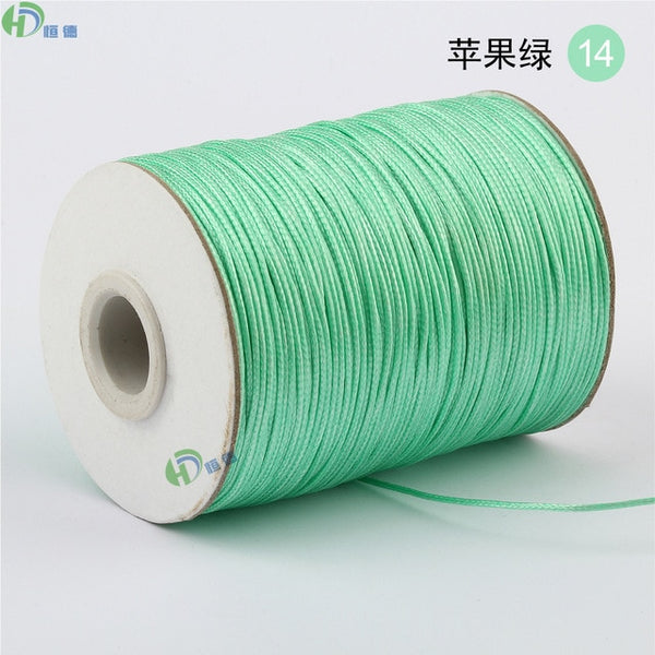 10METER Diy Handmade Wax Line Bracelet Rope Manufacturer Black  Jewelry Accessories Garment Accessories 1mm Environmentally