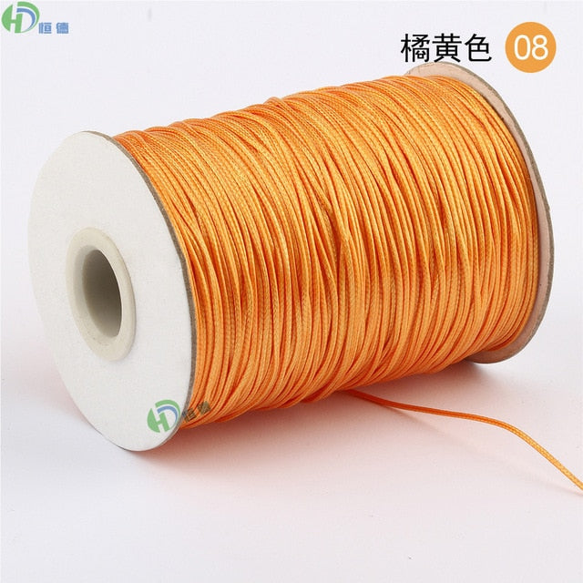 10METER Diy Handmade Wax Line Bracelet Rope Manufacturer Black  Jewelry Accessories Garment Accessories 1mm Environmentally