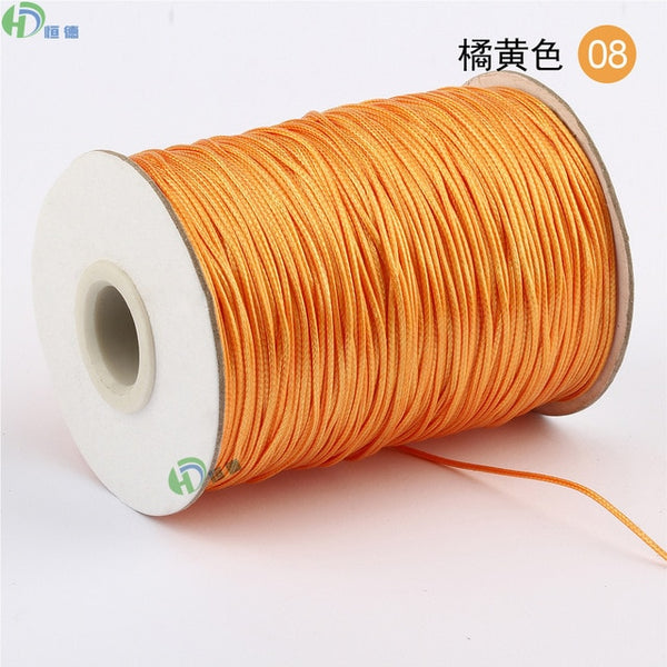10METER Diy Handmade Wax Line Bracelet Rope Manufacturer Black  Jewelry Accessories Garment Accessories 1mm Environmentally