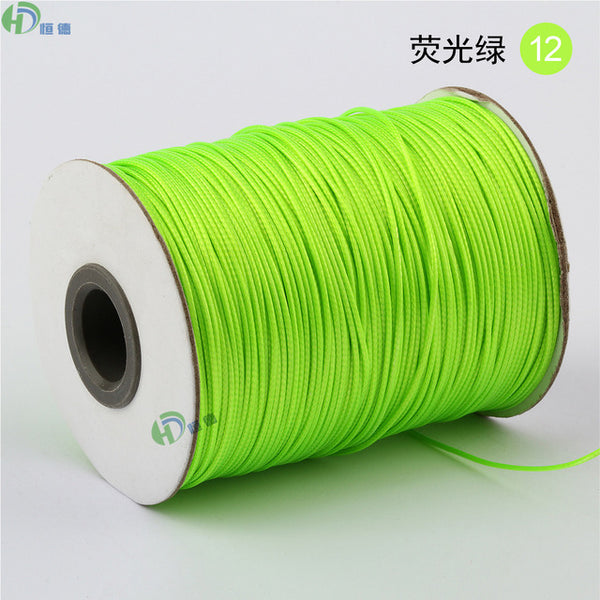 10METER Diy Handmade Wax Line Bracelet Rope Manufacturer Black  Jewelry Accessories Garment Accessories 1mm Environmentally