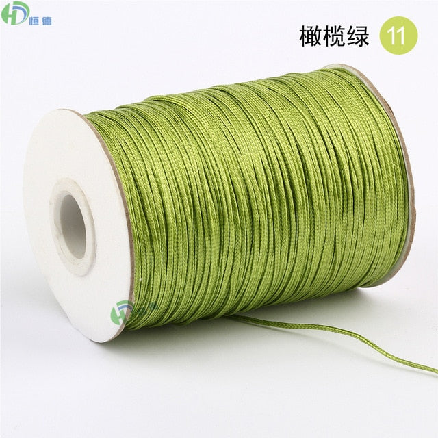 10METER Diy Handmade Wax Line Bracelet Rope Manufacturer Black  Jewelry Accessories Garment Accessories 1mm Environmentally