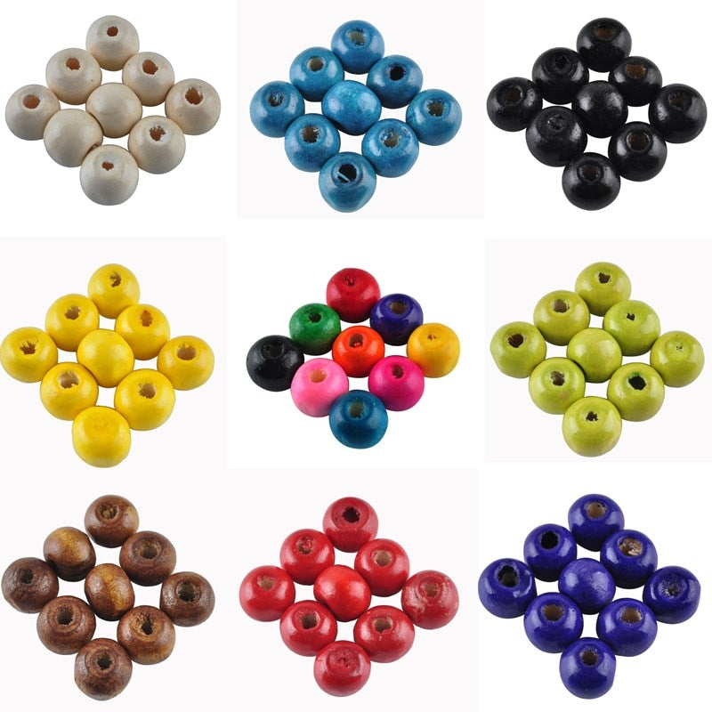 Fashion 8MM 200pcs/lots Mix Color DIY/Handmade Round Wood Ball Spacer Bead for Fashion Jewelry Accessories