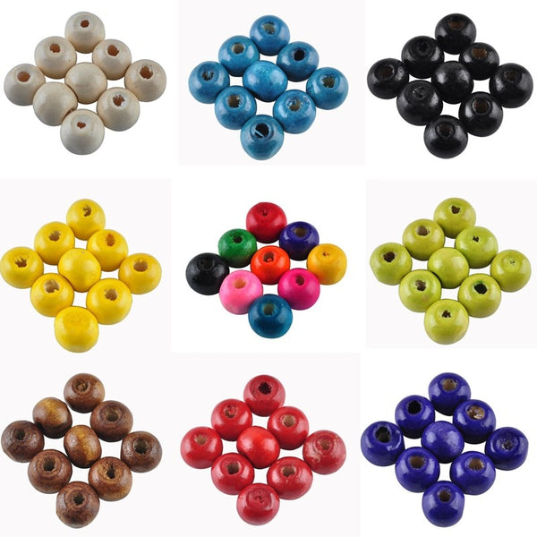 Fashion 8MM 200pcs/lots Mix Color DIY/Handmade Round Wood Ball Spacer Bead for Fashion Jewelry Accessories