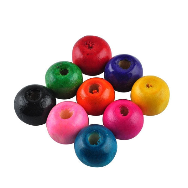 Fashion 8MM 200pcs/lots Mix Color DIY/Handmade Round Wood Ball Spacer Bead for Fashion Jewelry Accessories